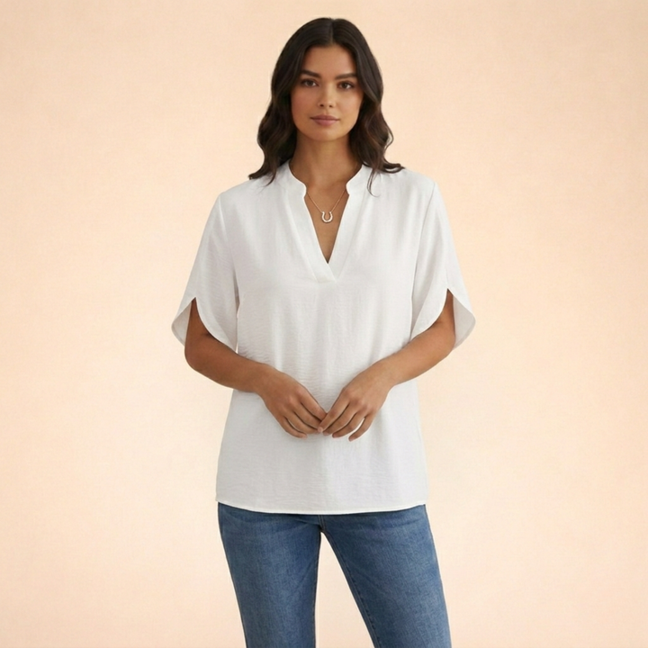 Alica | Comfortable & Versatile V-neck Blouse
