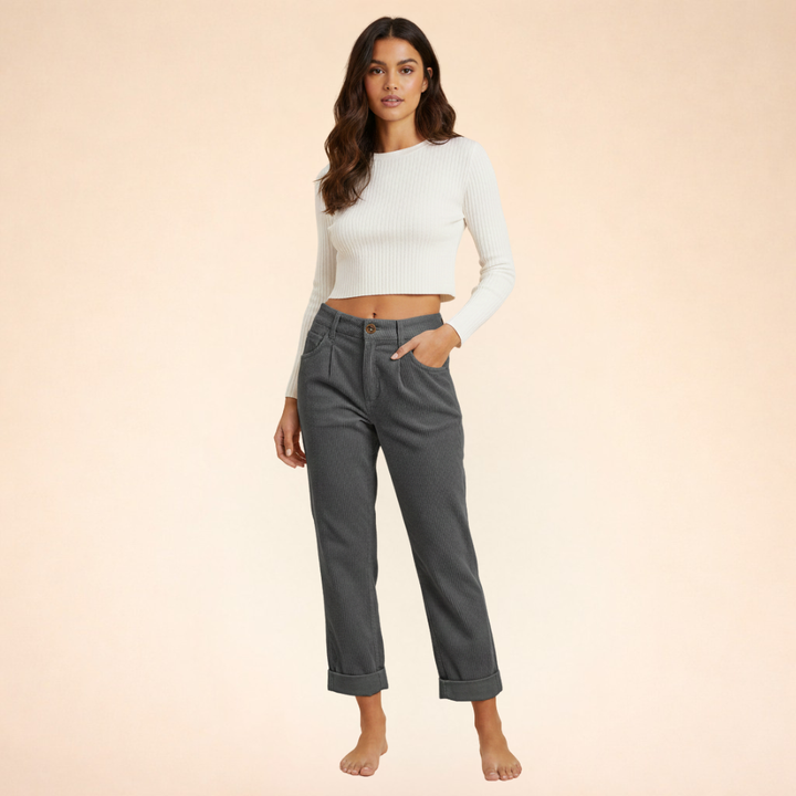Naiara | Corduroy Trousers with Straight Legs