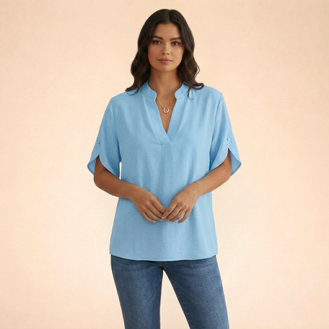 Alica | Comfortable & Versatile V-neck Blouse