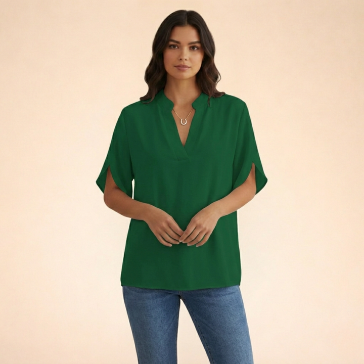 Alica | Comfortable & Versatile V-neck Blouse