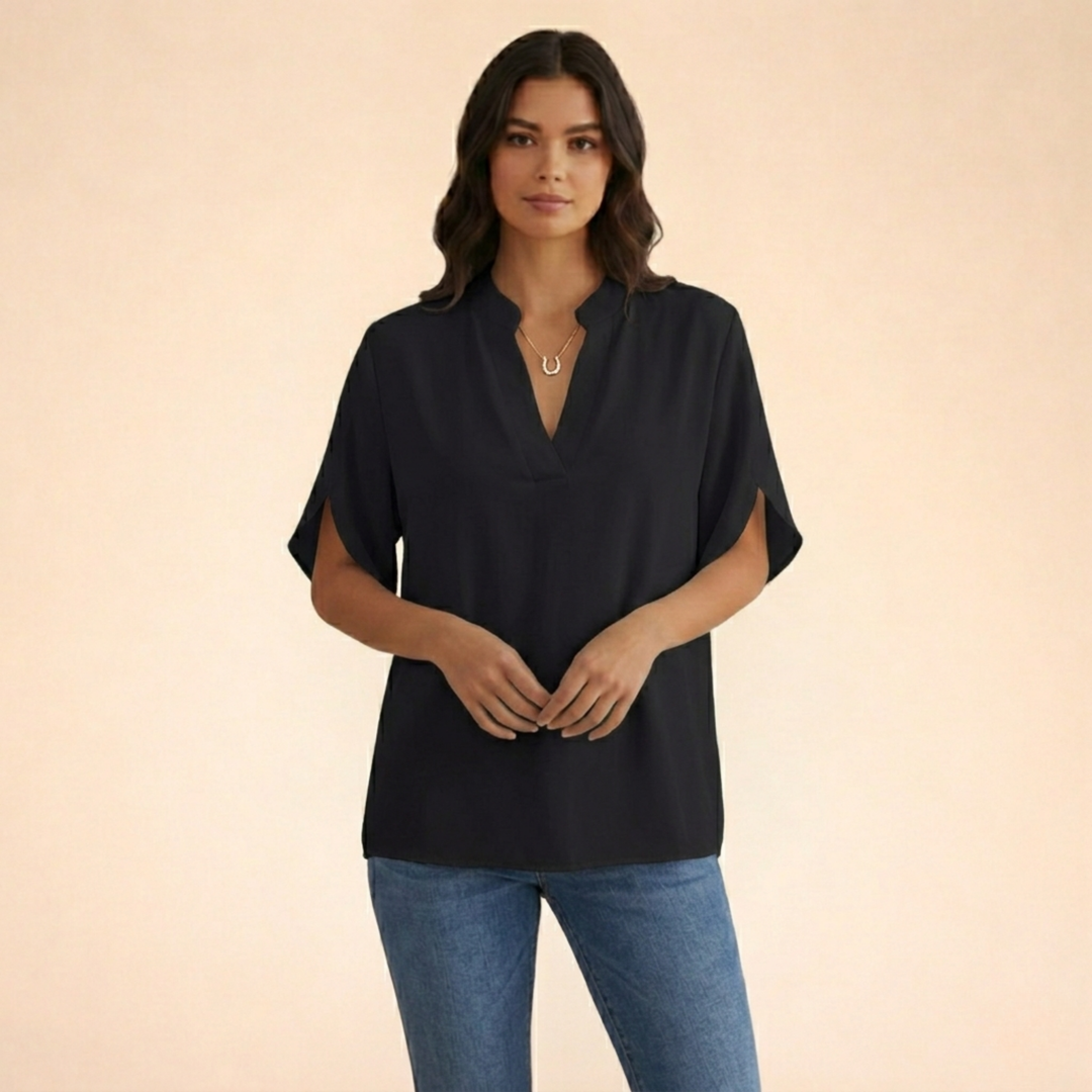 Alica | Comfortable & Versatile V-neck Blouse