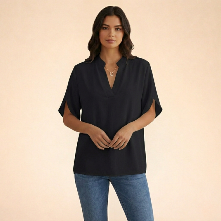 Alica | Comfortable & Versatile V-neck Blouse