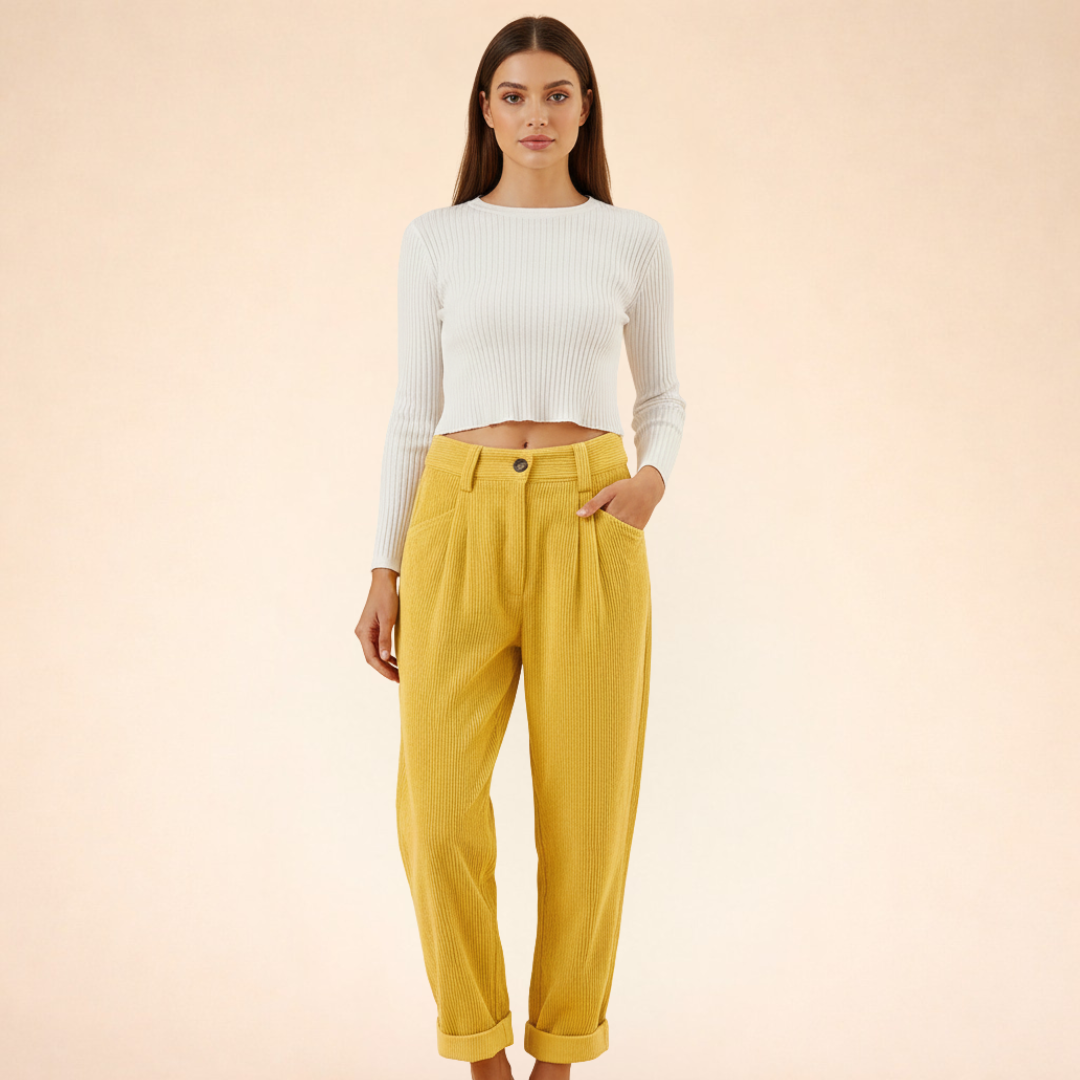 Naiara | Corduroy Trousers with Straight Legs