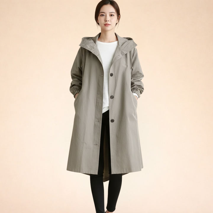 Valeria | Long Hooded Coat – Elegant, Warm & Timeless