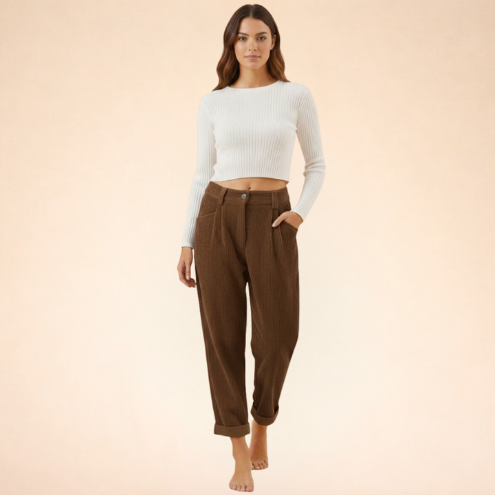 Naiara | Corduroy Trousers with Straight Legs