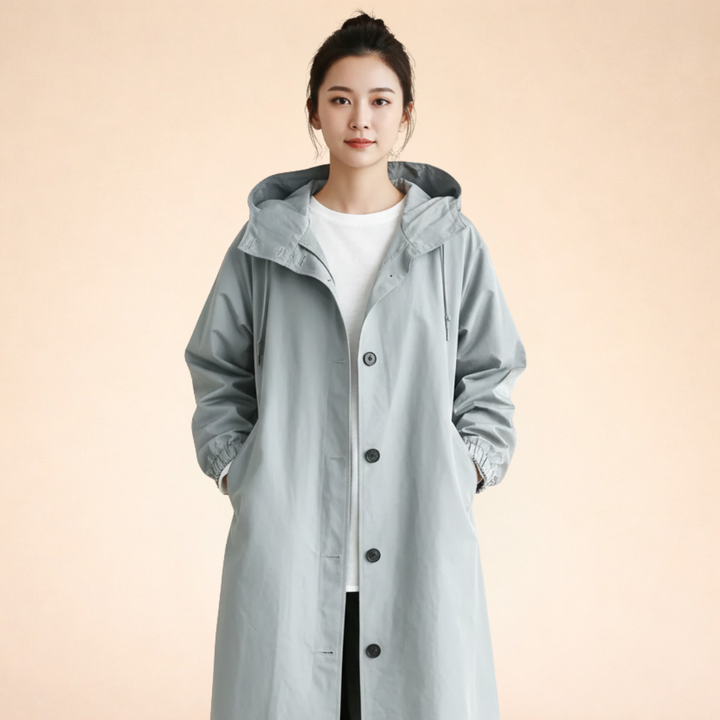 Valeria | Long Hooded Coat – Elegant, Warm & Timeless