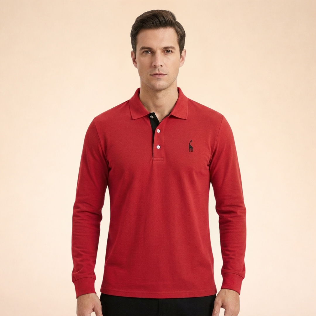 William | Timeless & Comfortable Long Sleeve Polo Shirt