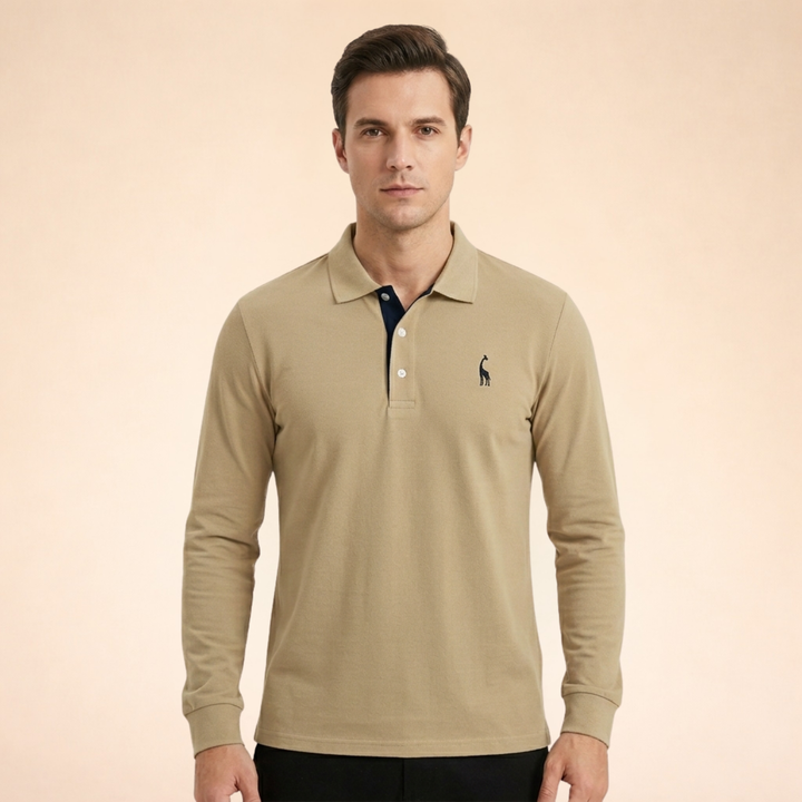 William | Timeless & Comfortable Long Sleeve Polo Shirt