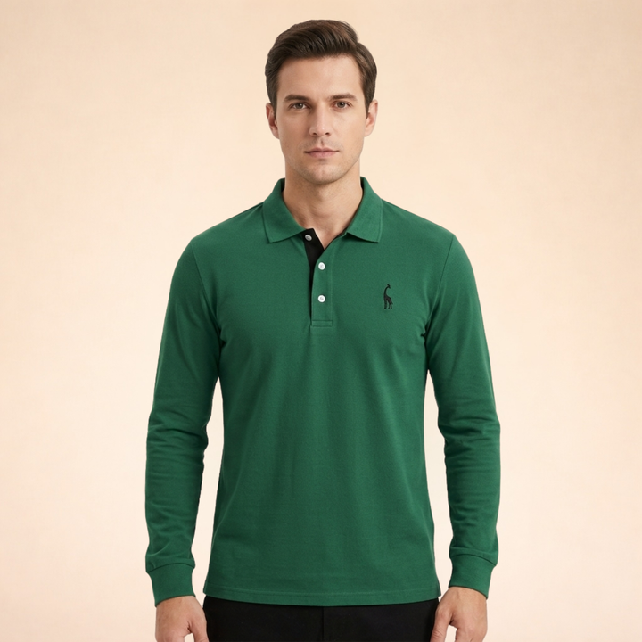 William | Timeless & Comfortable Long Sleeve Polo Shirt