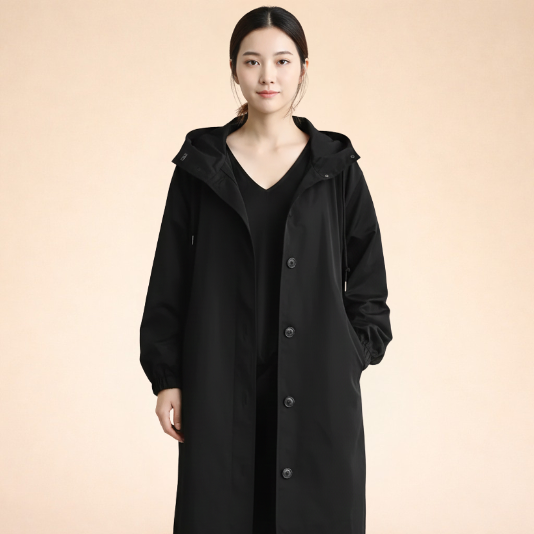 Valeria | Long Hooded Coat – Elegant, Warm & Timeless