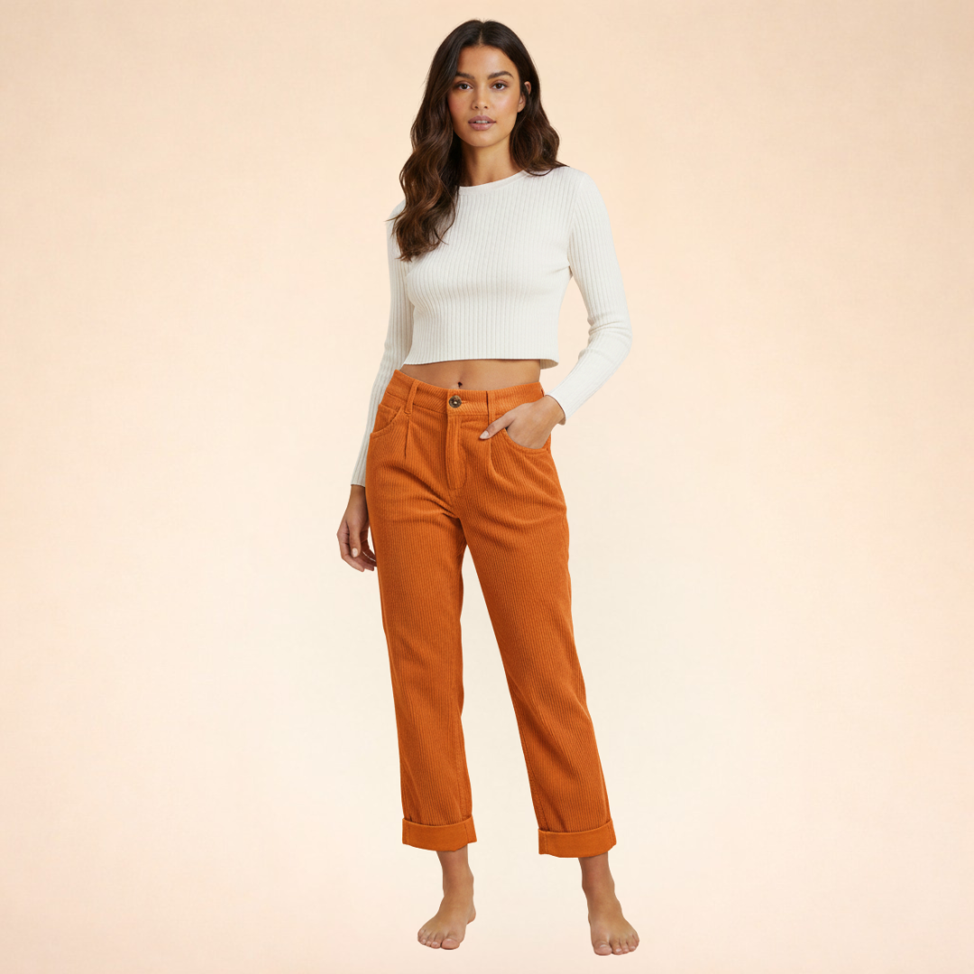 Naiara | Corduroy Trousers with Straight Legs