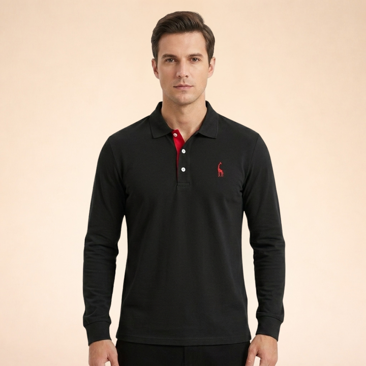 William | Timeless & Comfortable Long Sleeve Polo Shirt
