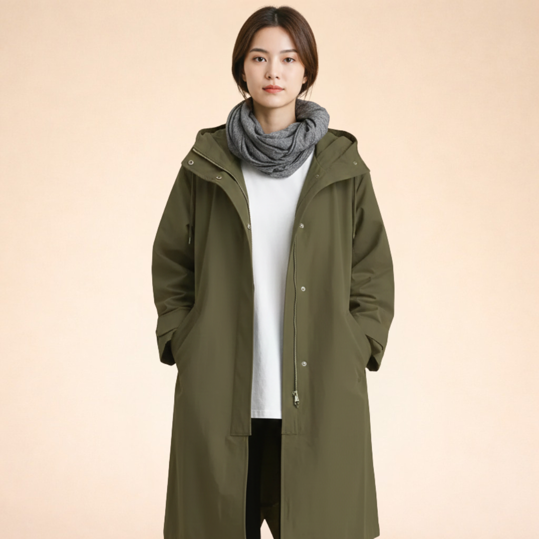 Valeria | Long Hooded Coat – Elegant, Warm & Timeless