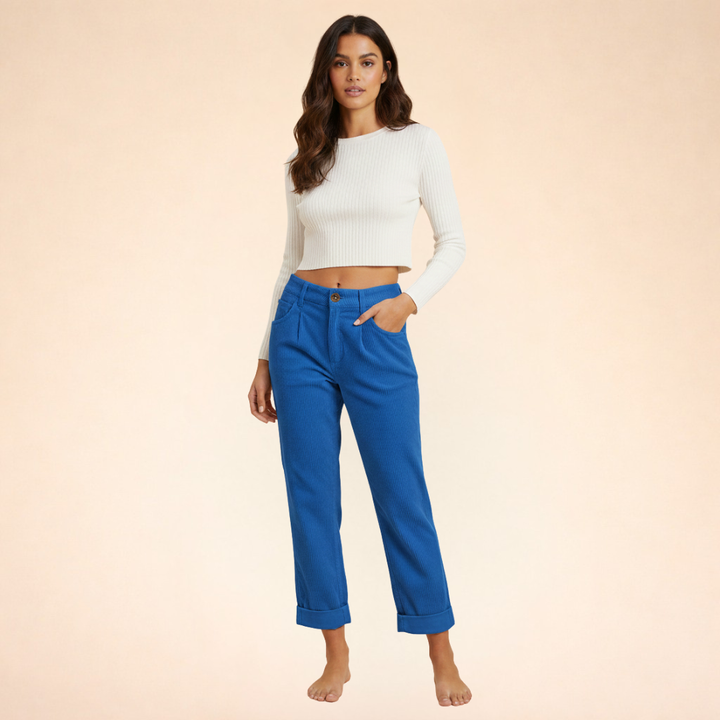 Naiara | Corduroy Trousers with Straight Legs