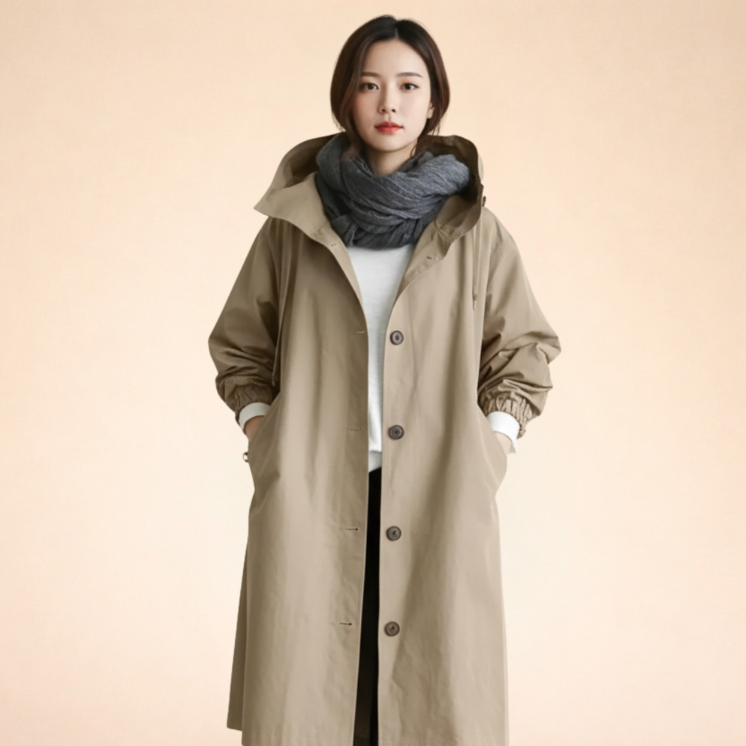 Valeria | Long Hooded Coat – Elegant, Warm & Timeless