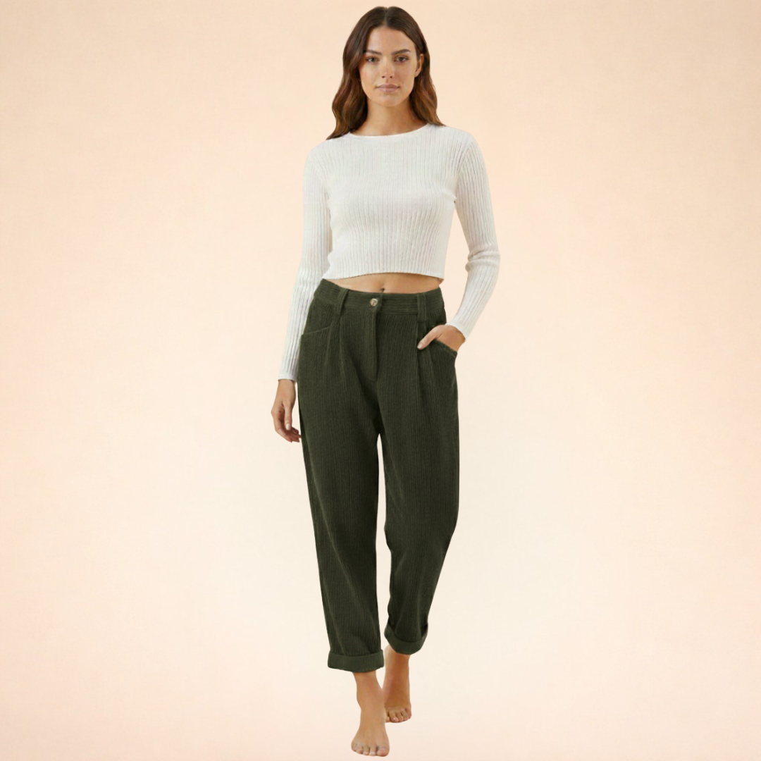 Naiara | Corduroy Trousers with Straight Legs