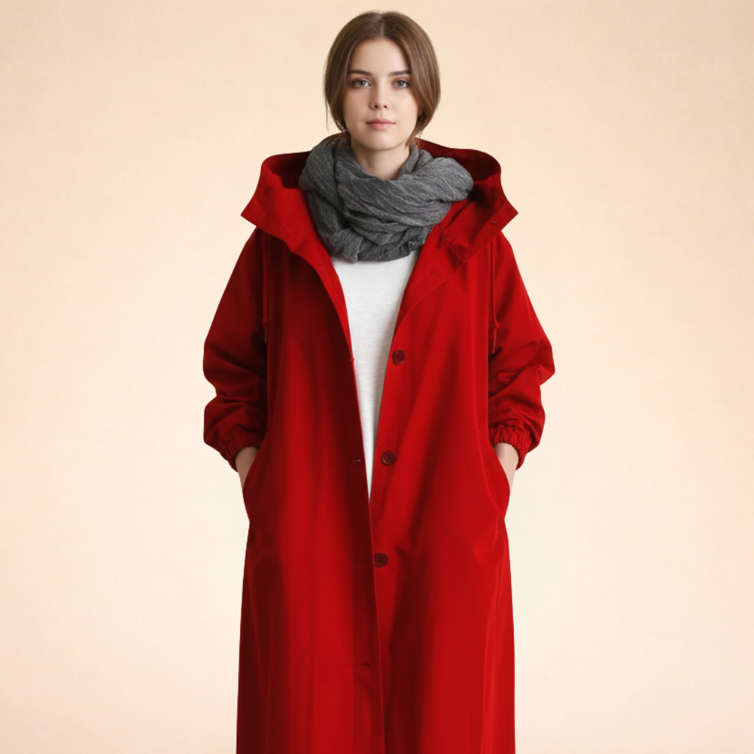 Valeria | Long Hooded Coat – Elegant, Warm & Timeless