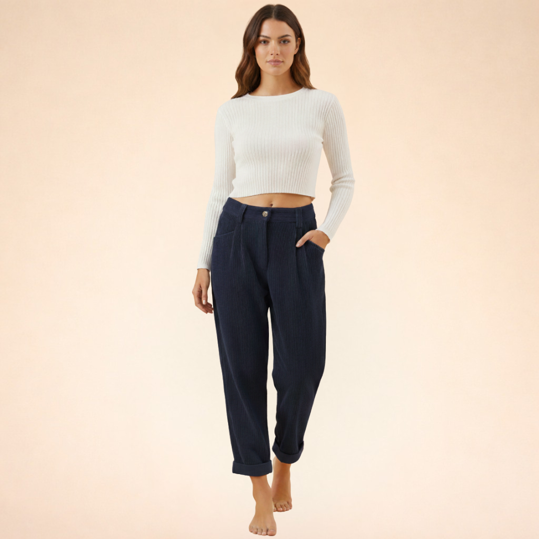 Naiara | Corduroy Trousers with Straight Legs