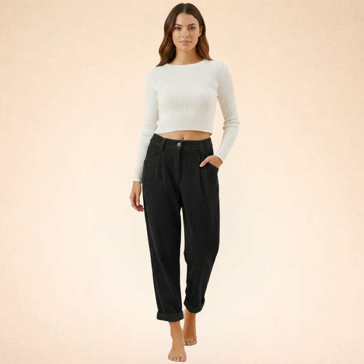 Naiara | Corduroy Trousers with Straight Legs