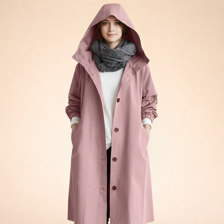 Valeria | Long Hooded Coat – Elegant, Warm & Timeless