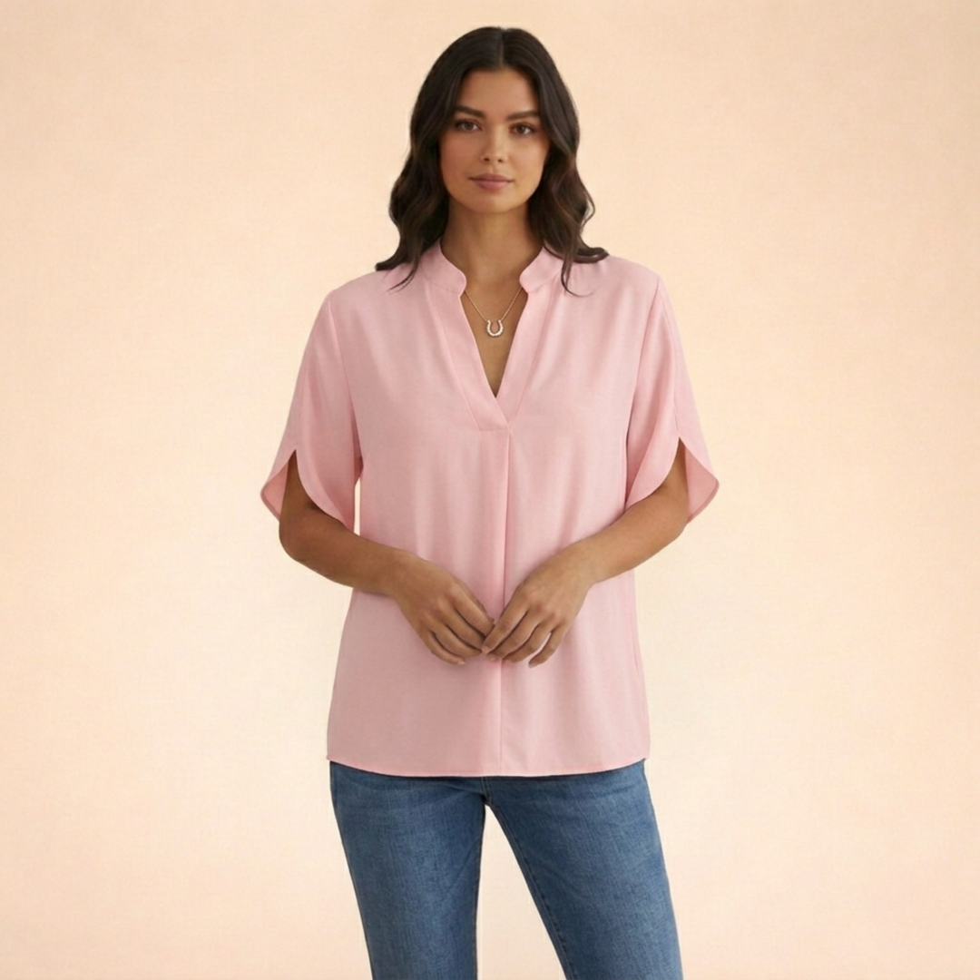 Alica | Comfortable & Versatile V-neck Blouse