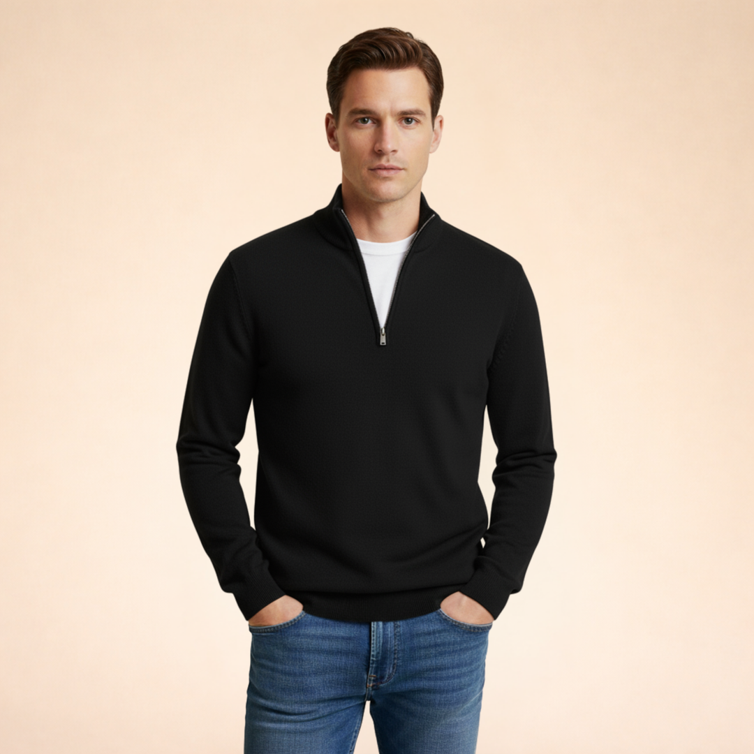 Caleb | Cozy Half-Zip Winter Sweater