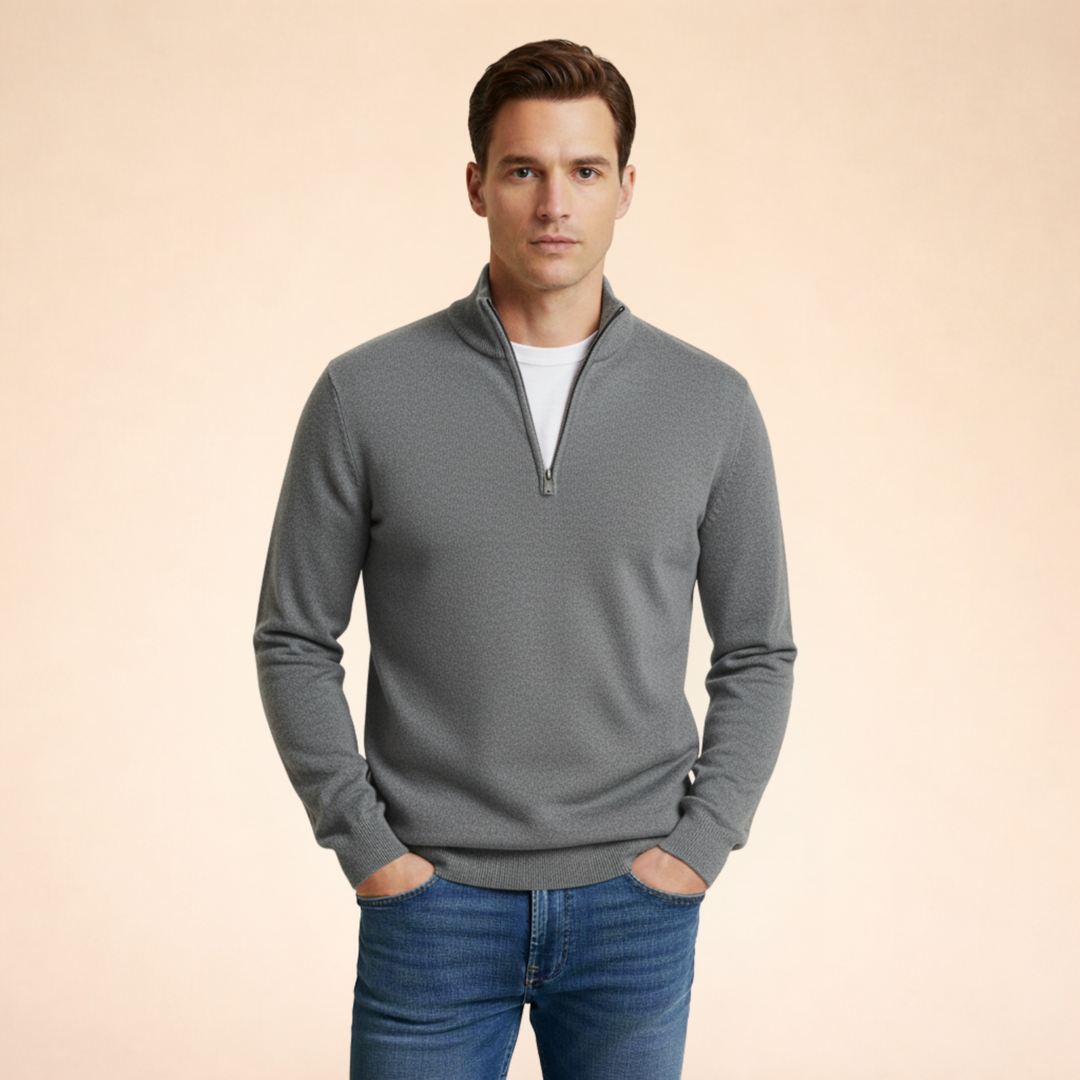 Caleb | Cozy Half-Zip Winter Sweater