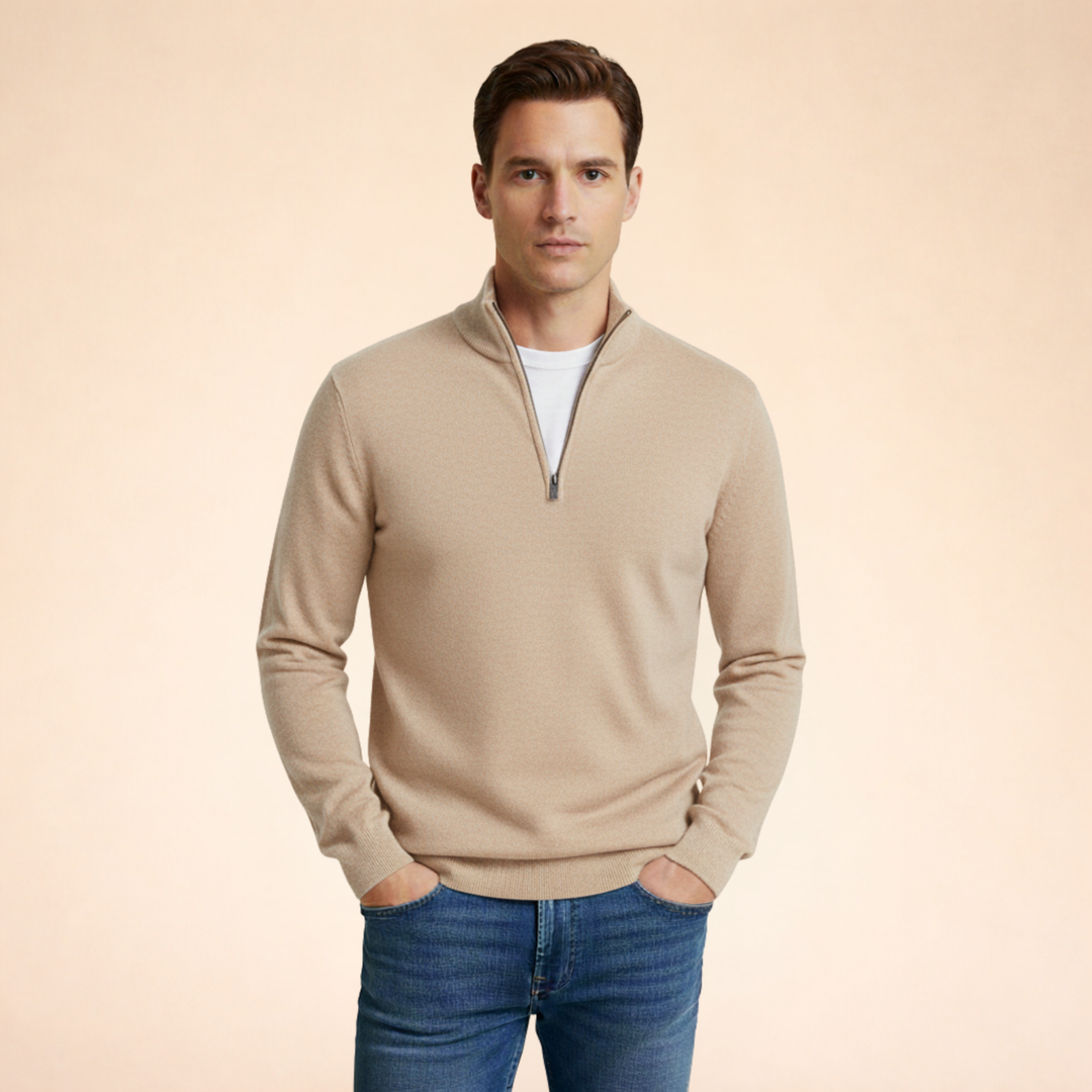Caleb | Cozy Half-Zip Winter Sweater