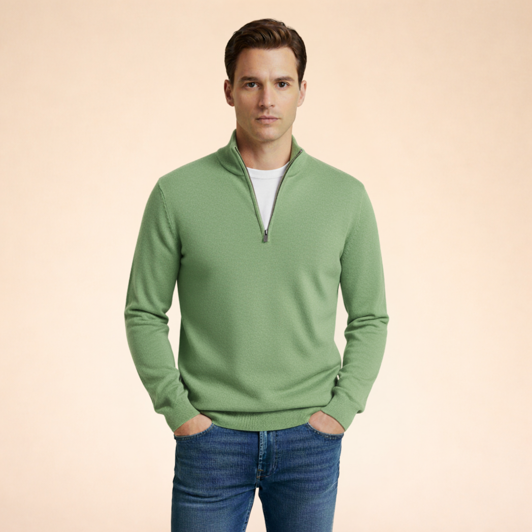 Caleb | Cozy Half-Zip Winter Sweater