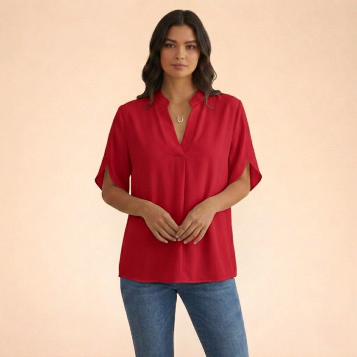 Alica | Comfortable & Versatile V-neck Blouse