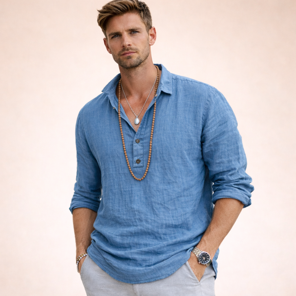 Isidor | Casual summer shirt with long sleeves 2