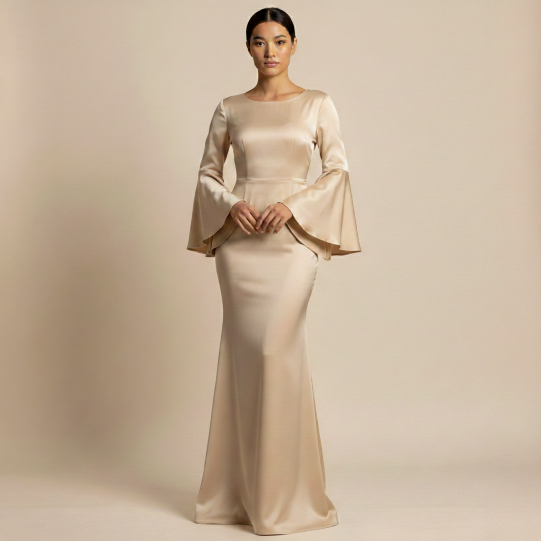 Jana | Maxi Dress – Elegant, Flowing Design with Wide Sleeves 0
