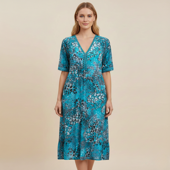 Sienna | Women's Dress – Elegant Floral Midi, Comfortable & Versatile for Wedding Guests 2