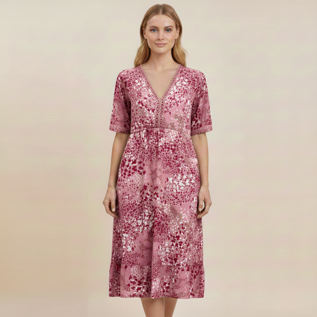 Sienna | Women's Dress – Elegant Floral Midi, Comfortable & Versatile for Wedding Guests 3