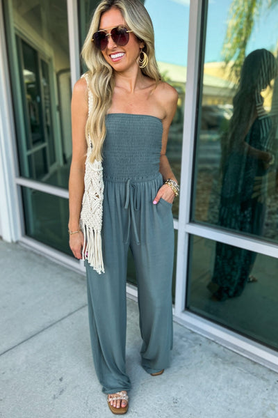 Trendy Off - Shoulder Jumpsuit - bellanza