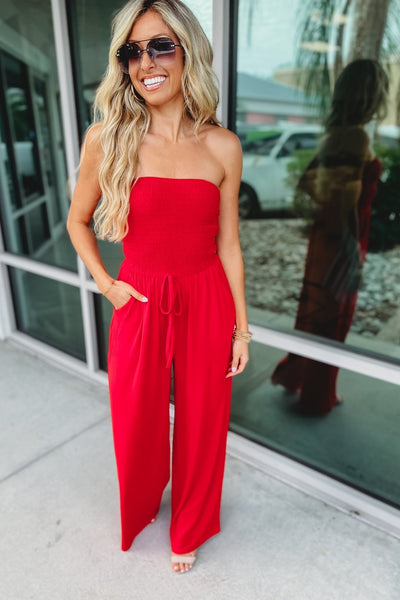 Trendy Off - Shoulder Jumpsuit - bellanza